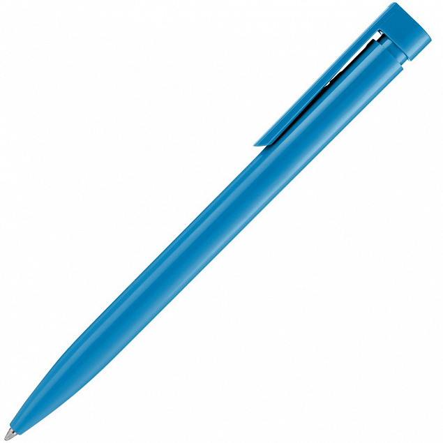 Ручка шариковая Liberty Polished, голубая с логотипом в Волгограде заказать по выгодной цене в кибермаркете AvroraStore