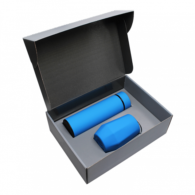 Набор Hot Box E софт-тач EDGE CO12s grey (голубой) с логотипом в Волгограде заказать по выгодной цене в кибермаркете AvroraStore