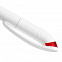 Ручка шариковая Beo Sport, белая с красным с логотипом в Волгограде заказать по выгодной цене в кибермаркете AvroraStore