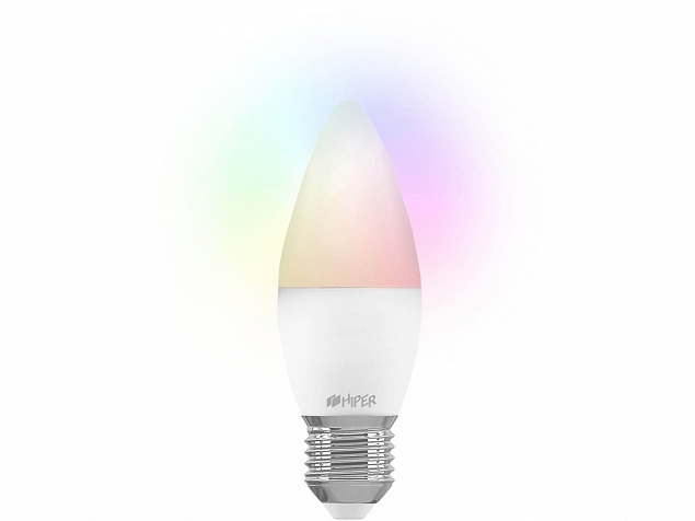 Умная лампочка HIPER IoT LED A2 RGB с логотипом в Волгограде заказать по выгодной цене в кибермаркете AvroraStore