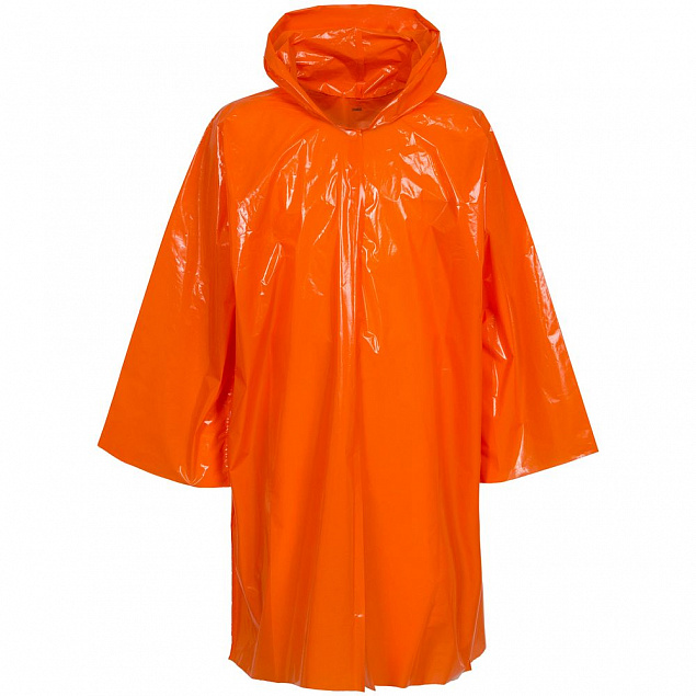 Дождевик-плащ CloudTime, оранжевый с логотипом в Волгограде заказать по выгодной цене в кибермаркете AvroraStore