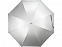 Зонт трость Ривер, механический 23, серебристый/черный с логотипом в Волгограде заказать по выгодной цене в кибермаркете AvroraStore