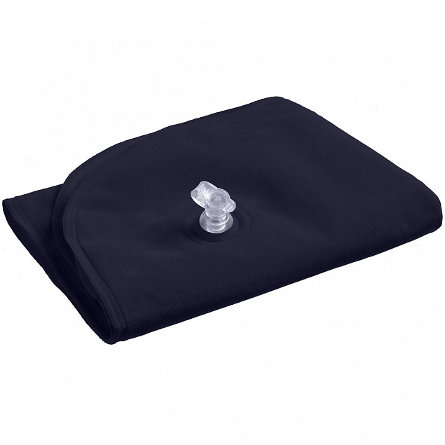 Надувная подушка под шею в чехле Sleep, темно-синяя с логотипом в Волгограде заказать по выгодной цене в кибермаркете AvroraStore