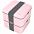 Ланчбокс MB Square, розовый с логотипом в Волгограде заказать по выгодной цене в кибермаркете AvroraStore