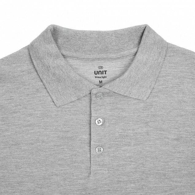 Рубашка поло Virma light, серый меланж с логотипом в Волгограде заказать по выгодной цене в кибермаркете AvroraStore