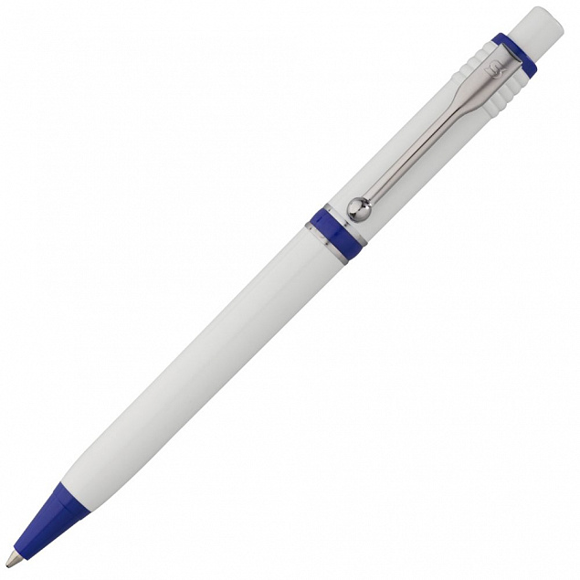 Ручка шариковая Raja, белая с логотипом в Волгограде заказать по выгодной цене в кибермаркете AvroraStore
