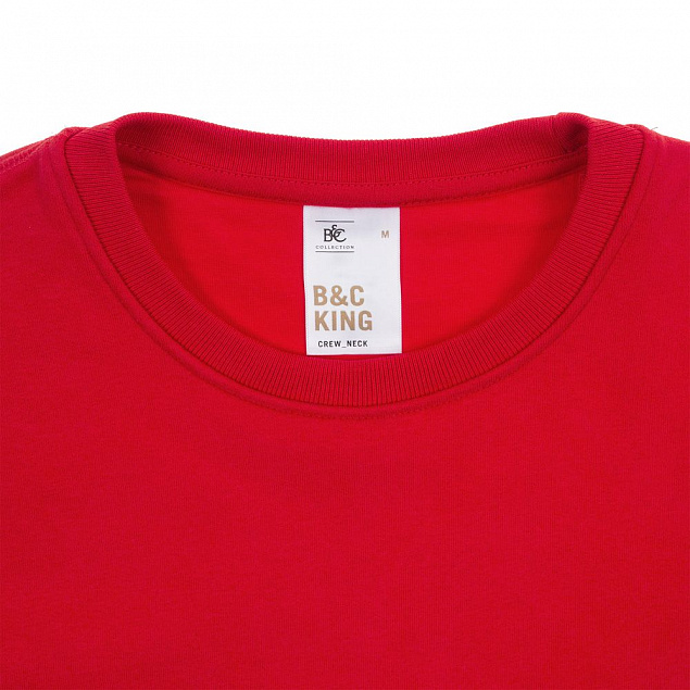 Свитшот унисекс King, красный с логотипом в Волгограде заказать по выгодной цене в кибермаркете AvroraStore