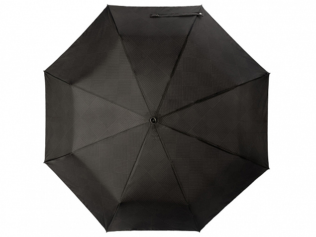 Складной зонт Horton Black с логотипом в Волгограде заказать по выгодной цене в кибермаркете AvroraStore