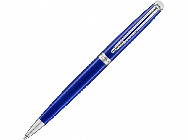 Ручка шариковая Waterman Hemisphere Bright Blue CT M, синий/серебристый с логотипом в Волгограде заказать по выгодной цене в кибермаркете AvroraStore