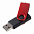Флешка Twist Color, белая с красным, 16 Гб с логотипом в Волгограде заказать по выгодной цене в кибермаркете AvroraStore