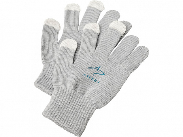 Сенсорные перчатки Billy, светло-серый с логотипом в Волгограде заказать по выгодной цене в кибермаркете AvroraStore