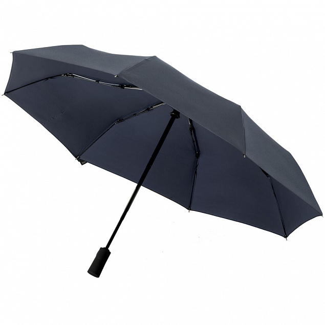 Складной зонт doubleDub, темно-синий с логотипом в Волгограде заказать по выгодной цене в кибермаркете AvroraStore
