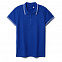 Рубашка поло женская Virma Stripes Lady, ярко-синяя с логотипом в Волгограде заказать по выгодной цене в кибермаркете AvroraStore