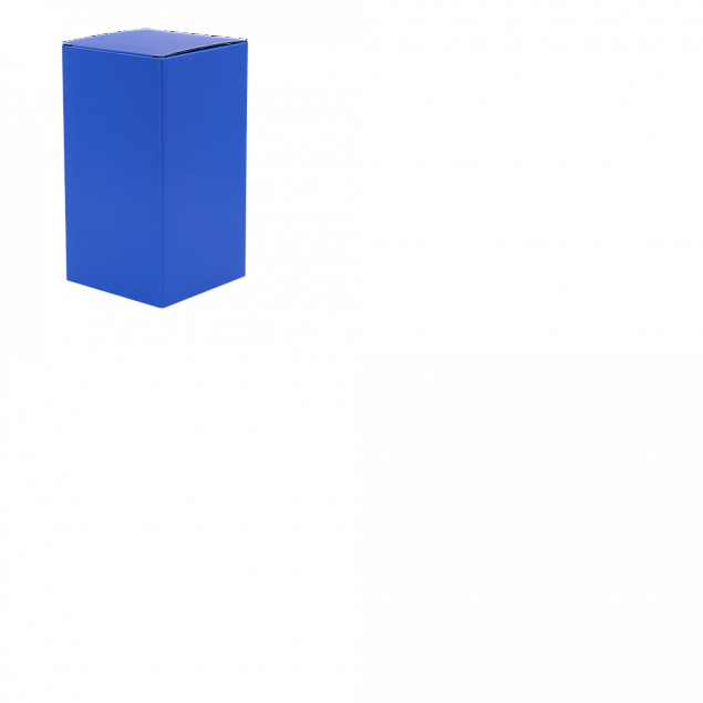 Коробка глянцевая для термокружки Surprise, синяя с логотипом в Волгограде заказать по выгодной цене в кибермаркете AvroraStore