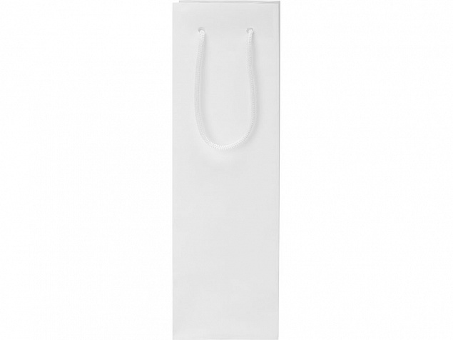 Пакет под бутылку Imilit 11х35х11 см, белый с логотипом в Волгограде заказать по выгодной цене в кибермаркете AvroraStore