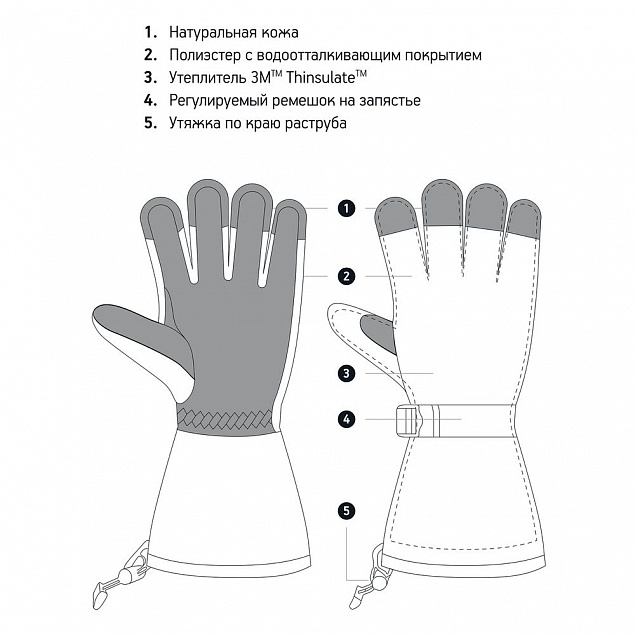 Перчатки Big Boss, черные с логотипом в Волгограде заказать по выгодной цене в кибермаркете AvroraStore