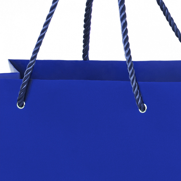 Пакет подарочный BIG GLAM 32х12х43 см, синий с логотипом в Волгограде заказать по выгодной цене в кибермаркете AvroraStore