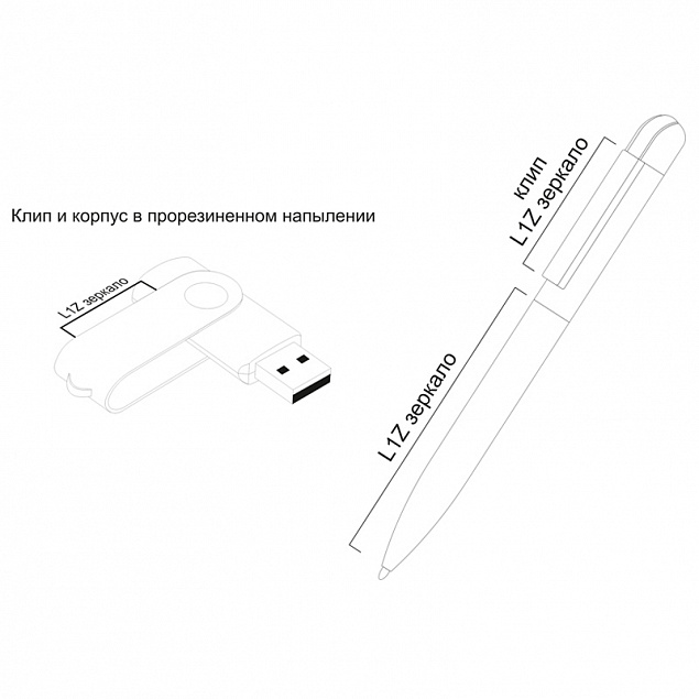 Набор ручка + флеш-карта 8 Гб в футляре, покрытие soft touch с логотипом в Волгограде заказать по выгодной цене в кибермаркете AvroraStore