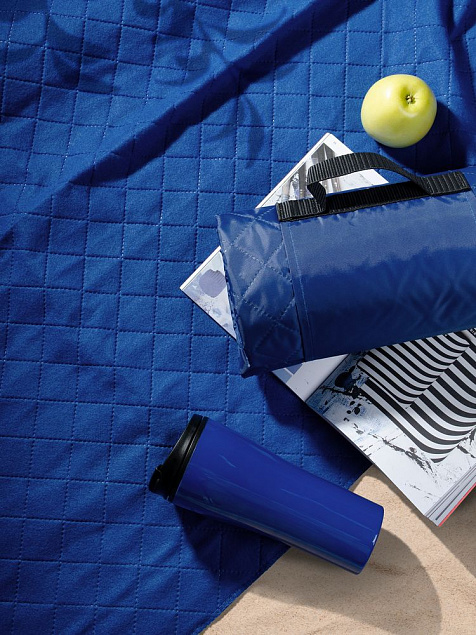 Плед для пикника Comfy, ярко-синий с логотипом в Волгограде заказать по выгодной цене в кибермаркете AvroraStore