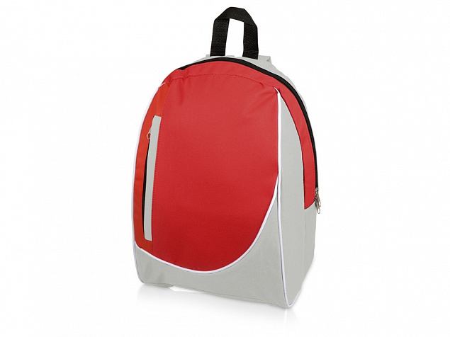 Рюкзак Джек, светло-серый/красный с логотипом в Волгограде заказать по выгодной цене в кибермаркете AvroraStore