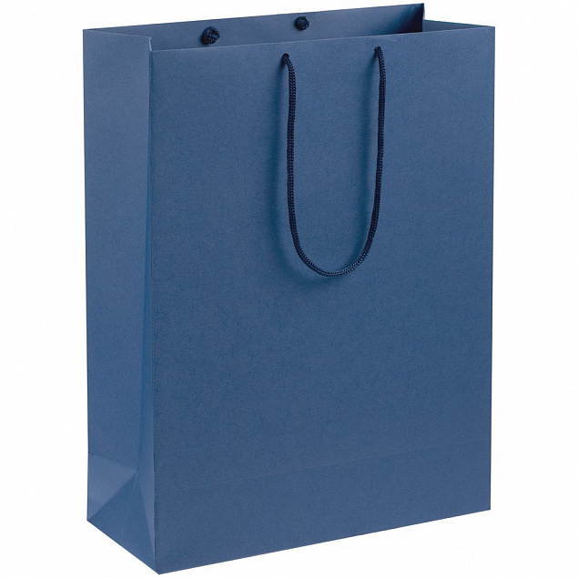 Пакет бумажный Porta XL, синий с логотипом в Волгограде заказать по выгодной цене в кибермаркете AvroraStore