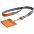 Чехол для карточки с лентой и ретрактором Devon, оранжевый с логотипом в Волгограде заказать по выгодной цене в кибермаркете AvroraStore
