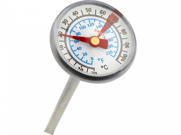 Met Термометр для барбекю, серебристый с логотипом в Волгограде заказать по выгодной цене в кибермаркете AvroraStore