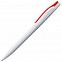 Ручка шариковая Pin, белая с красным с логотипом в Волгограде заказать по выгодной цене в кибермаркете AvroraStore