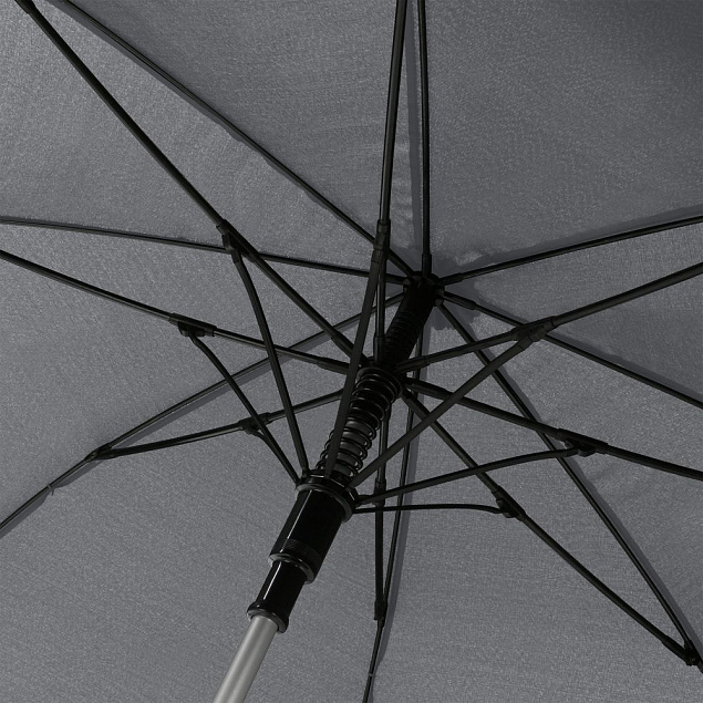 Зонт-трость Alu Golf AC, серый с логотипом в Волгограде заказать по выгодной цене в кибермаркете AvroraStore