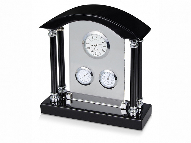Погодная станция Нобель: часы, термометр, гигрометр с логотипом в Волгограде заказать по выгодной цене в кибермаркете AvroraStore