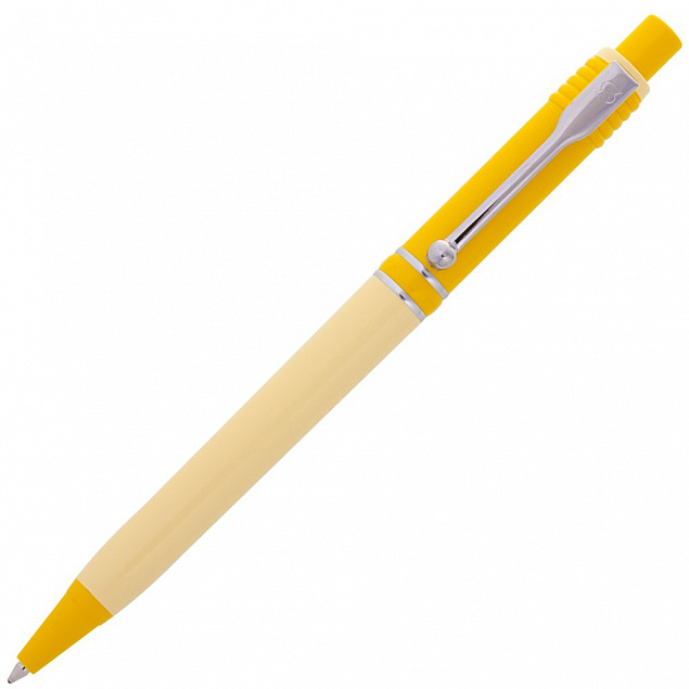 Ручка шариковая Raja Shade, желтая с логотипом в Волгограде заказать по выгодной цене в кибермаркете AvroraStore