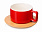 Чайная пара с бамбуковым блюдцем «Sheffield» с логотипом в Волгограде заказать по выгодной цене в кибермаркете AvroraStore