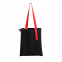 Шопер Superbag black (чёрный с красным) с логотипом в Волгограде заказать по выгодной цене в кибермаркете AvroraStore