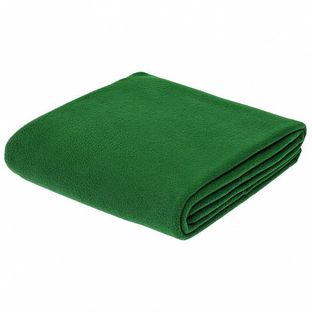 Флисовый плед Warm&Peace XL, зеленый с логотипом в Волгограде заказать по выгодной цене в кибермаркете AvroraStore
