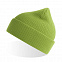 Шапка NELSON в рубчик с отворотом,100%  органический хлопок, зеленое яблоко с логотипом в Волгограде заказать по выгодной цене в кибермаркете AvroraStore