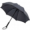 Зонт-трость rainVestment, темно-синий меланж с логотипом в Волгограде заказать по выгодной цене в кибермаркете AvroraStore