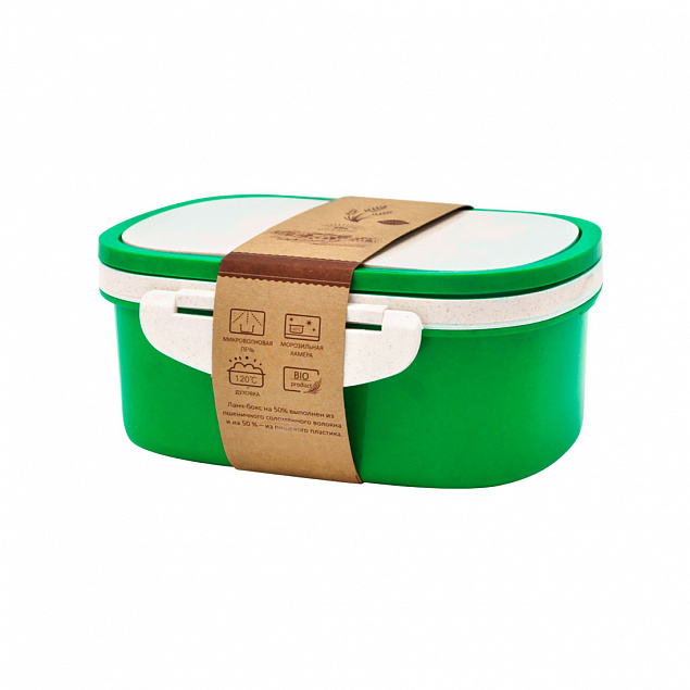 Ланчбокс (контейнер для еды) Paul - Зеленый FF с логотипом в Волгограде заказать по выгодной цене в кибермаркете AvroraStore