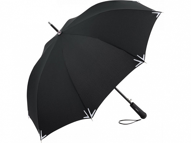 Зонт-трость «Safebrella» с фонариком и светоотражающими элементами с логотипом в Волгограде заказать по выгодной цене в кибермаркете AvroraStore
