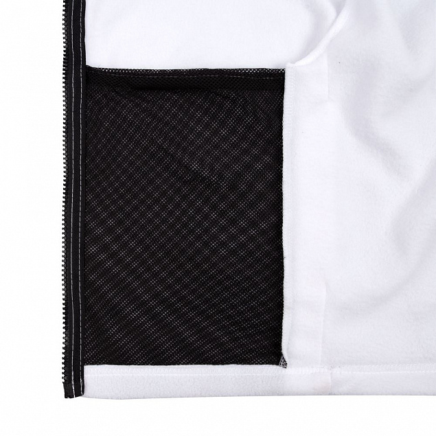 Куртка флисовая унисекс Manakin, белая с логотипом в Волгограде заказать по выгодной цене в кибермаркете AvroraStore