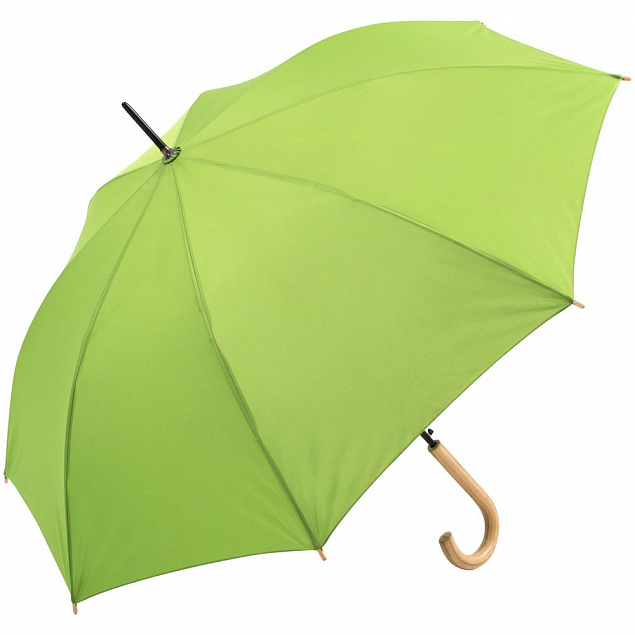 Зонт-трость OkoBrella, зеленое яблоко с логотипом в Волгограде заказать по выгодной цене в кибермаркете AvroraStore