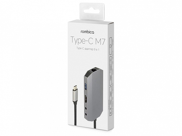Хаб USB Type-C M7 с логотипом в Волгограде заказать по выгодной цене в кибермаркете AvroraStore
