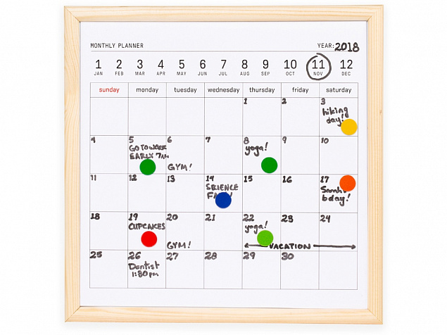 Календарь для заметок с маркером Whiteboard calendar с логотипом в Волгограде заказать по выгодной цене в кибермаркете AvroraStore