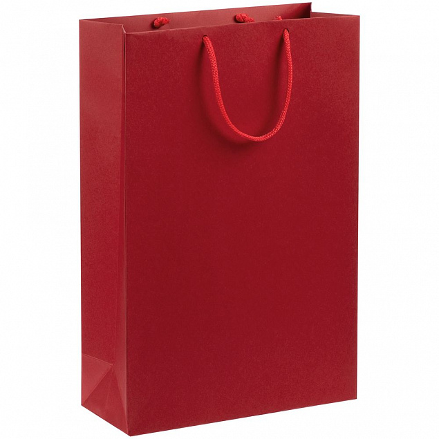 Пакет бумажный Porta, средний, красный с логотипом в Волгограде заказать по выгодной цене в кибермаркете AvroraStore
