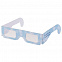 Новогодние 3D очки «Снежинки», голубые с логотипом в Волгограде заказать по выгодной цене в кибермаркете AvroraStore