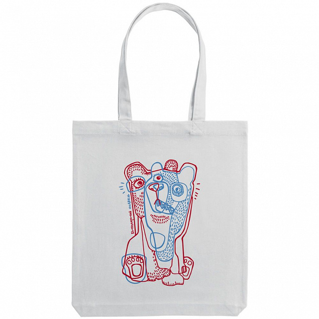 Холщовая сумка «Биполярный медведь», молочно-белая с логотипом в Волгограде заказать по выгодной цене в кибермаркете AvroraStore