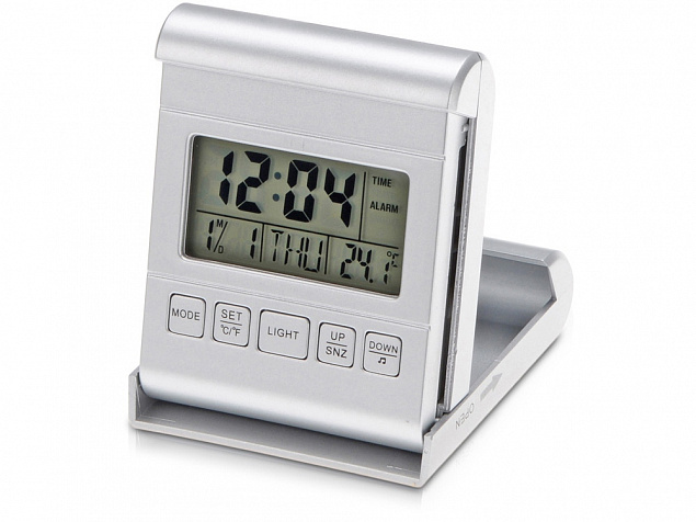Часы складные с датой и термометром с логотипом в Волгограде заказать по выгодной цене в кибермаркете AvroraStore