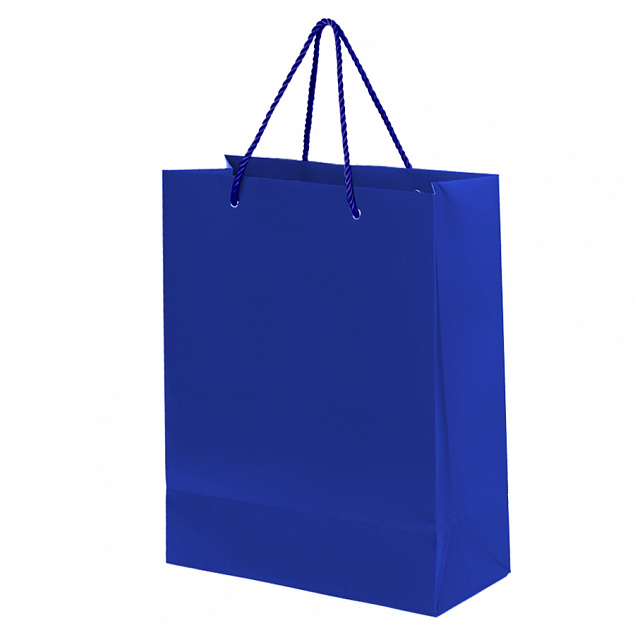 Пакет подарочный BIG GLAM 32х12х43 см, синий с логотипом в Волгограде заказать по выгодной цене в кибермаркете AvroraStore