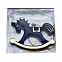Ёлочная игрушка Лошадка (синий) с логотипом в Волгограде заказать по выгодной цене в кибермаркете AvroraStore