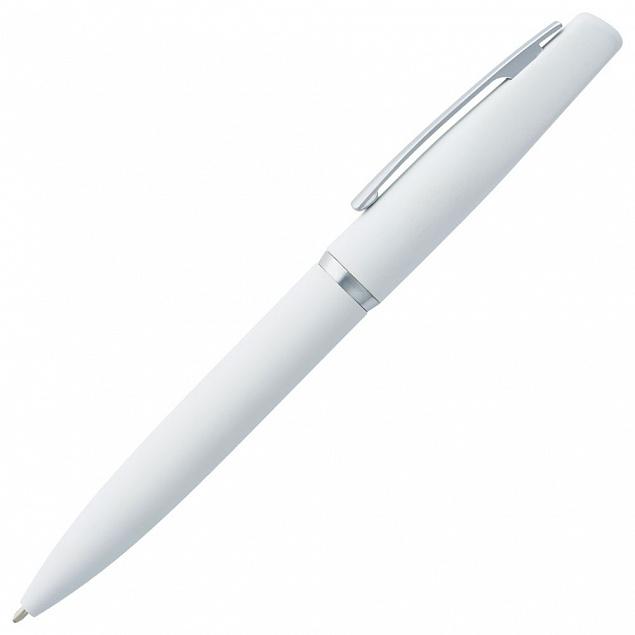 Ручка шариковая Bolt Soft Touch, белая с логотипом в Волгограде заказать по выгодной цене в кибермаркете AvroraStore