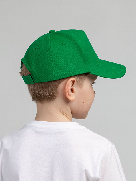 Бейсболка детская Standard Kids, зеленая с логотипом в Волгограде заказать по выгодной цене в кибермаркете AvroraStore
